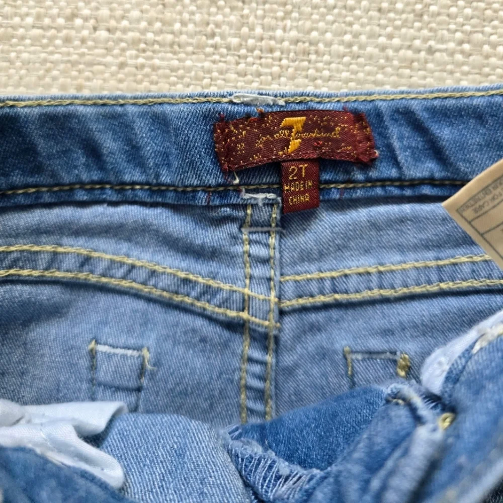 7FAM 7 For All Mankind Toddler Girls Jeans Denim 2T Split Ankle Skinny